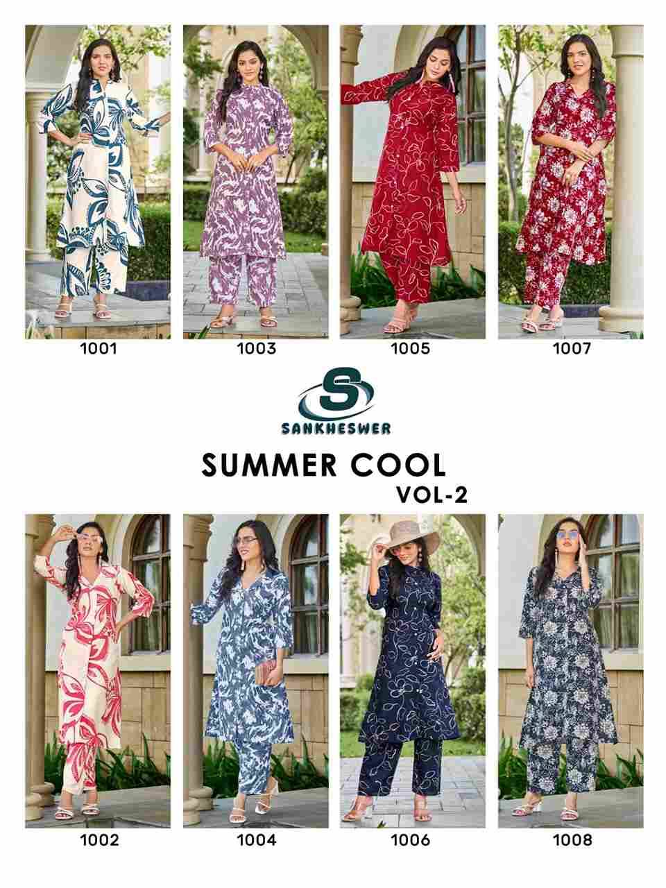Summer Cool Vol-2 By Sankheswer 1001 To 1008 Series Designer Stylish Fancy Colorful Beautiful Casual Wear & Ethnic Wear Heavy Rayon Co-Ords At Wholesale Price