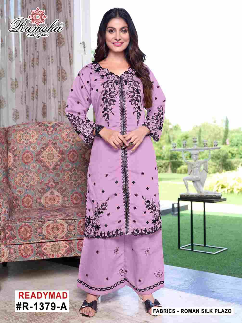 Ramsha 1379 Colours By Ramsha 1379-A To 1379-D Series Designer Pakistani Suits Beautiful Fancy Colorful Stylish Party Wear & Occasional Wear Roman Silk Embroidered Dresses At Wholesale Price
