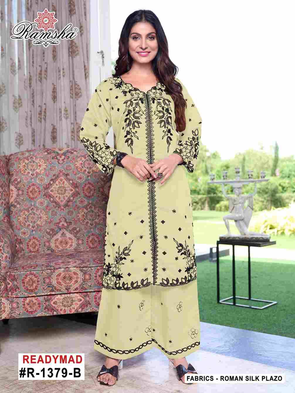 Ramsha 1379 Colours By Ramsha 1379-A To 1379-D Series Designer Pakistani Suits Beautiful Fancy Colorful Stylish Party Wear & Occasional Wear Roman Silk Embroidered Dresses At Wholesale Price