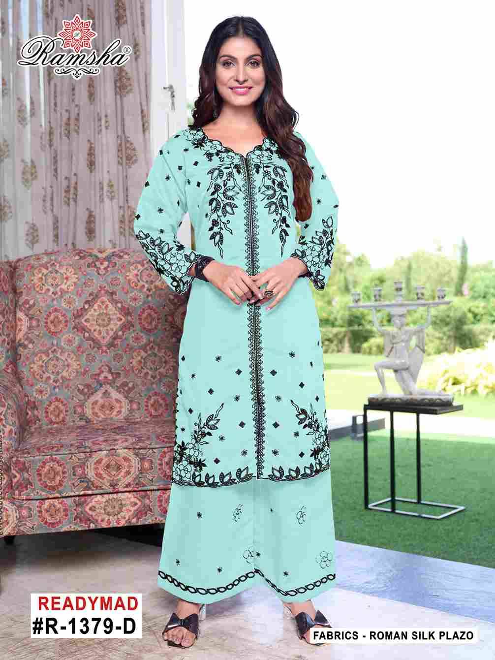 Ramsha 1379 Colours By Ramsha 1379-A To 1379-D Series Designer Pakistani Suits Beautiful Fancy Colorful Stylish Party Wear & Occasional Wear Roman Silk Embroidered Dresses At Wholesale Price