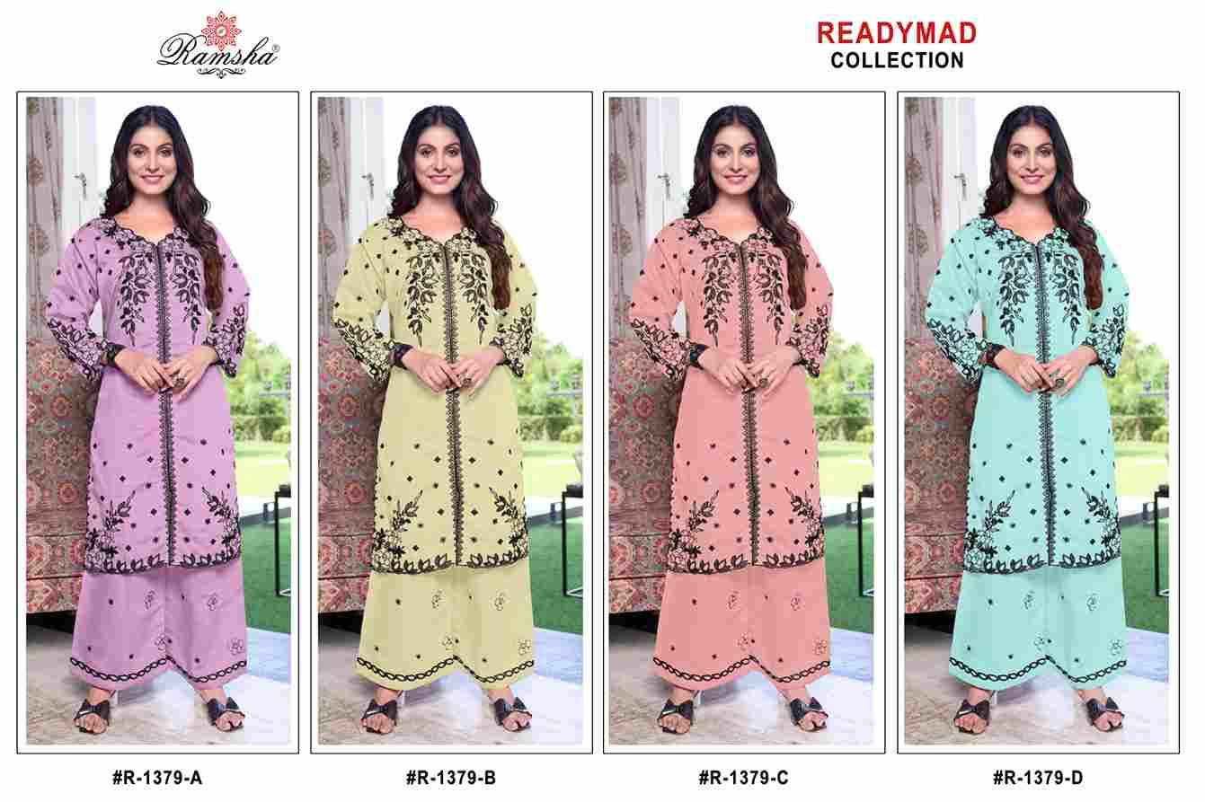 Ramsha 1379 Colours By Ramsha 1379-A To 1379-D Series Designer Pakistani Suits Beautiful Fancy Colorful Stylish Party Wear & Occasional Wear Roman Silk Embroidered Dresses At Wholesale Price