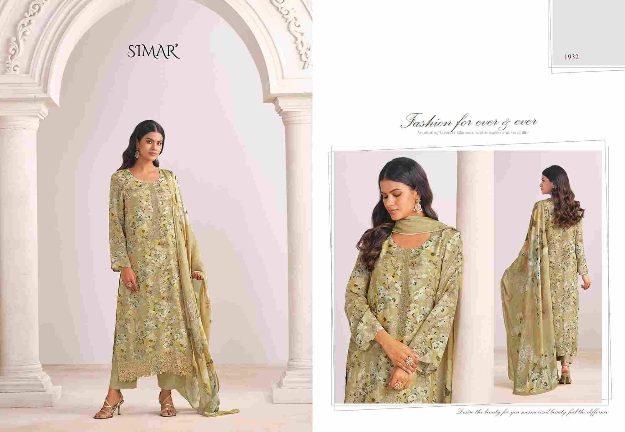 Haseen Vol-8 By Simar 1929 To 1933 Series Designer Festive Suits Beautiful Stylish Fancy Colorful Party Wear & Occasional Wear Pure Viscose Muslin Dresses At Wholesale Price
