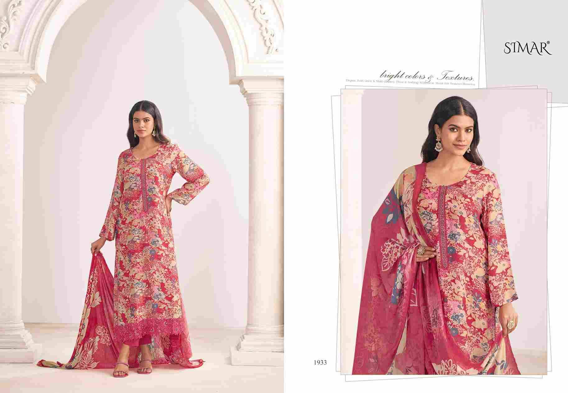 Haseen Vol-8 By Simar 1929 To 1933 Series Designer Festive Suits Beautiful Stylish Fancy Colorful Party Wear & Occasional Wear Pure Viscose Muslin Dresses At Wholesale Price