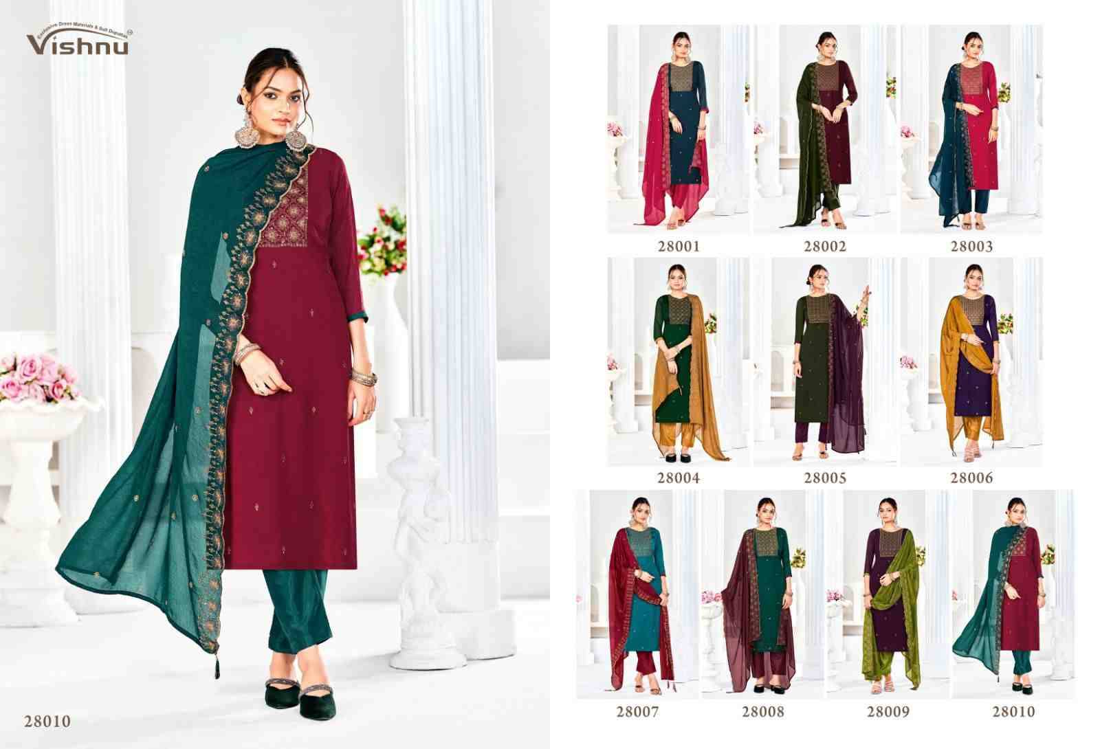 Rehnuma Vol-2 By Vishnu 28001 To 28010 Series Beautiful Stylish Festive Suits Fancy Colorful Casual Wear & Ethnic Wear & Ready To Wear Rangoli Silk Print Dresses At Wholesale Price