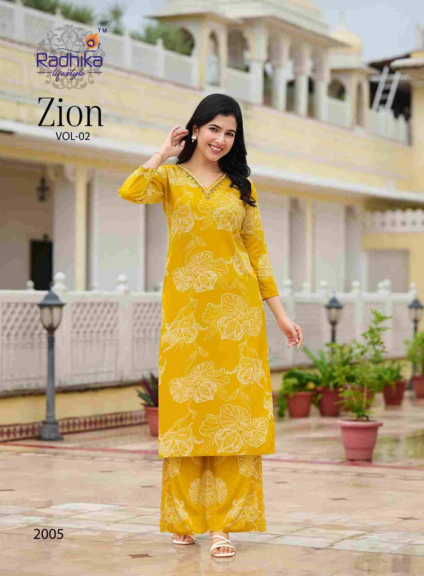 Zion Vol-2 By Radhika Lifestyle 2001 To 2007 Series Designer Stylish Fancy Colorful Beautiful Casual Wear & Ethnic Wear Pure Rayon Co-Ords At Wholesale Price