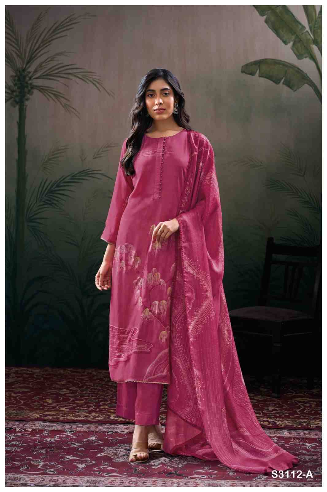 Tansi-3112 By Ganga Fashion 3112-A To 3112-D Series Beautiful Festive Suits Colorful Stylish Fancy Casual Wear & Ethnic Wear Pure Bemberg Silk Dresses At Wholesale Price