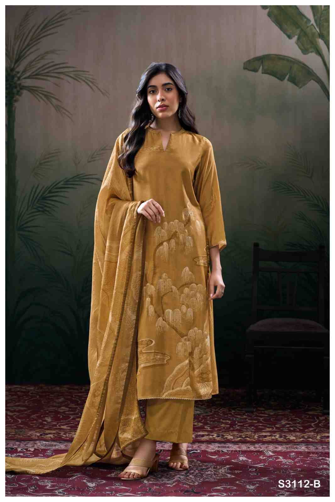 Tansi-3112 By Ganga Fashion 3112-A To 3112-D Series Beautiful Festive Suits Colorful Stylish Fancy Casual Wear & Ethnic Wear Pure Bemberg Silk Dresses At Wholesale Price