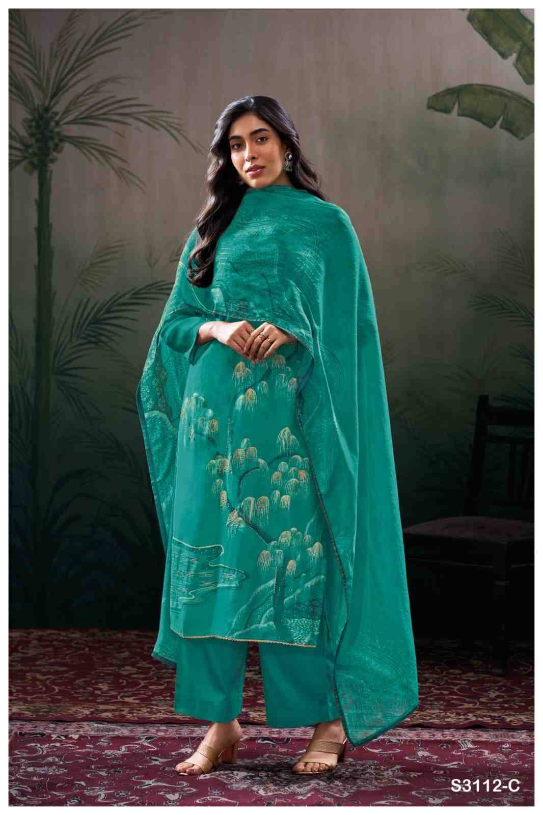 Tansi-3112 By Ganga Fashion 3112-A To 3112-D Series Beautiful Festive Suits Colorful Stylish Fancy Casual Wear & Ethnic Wear Pure Bemberg Silk Dresses At Wholesale Price