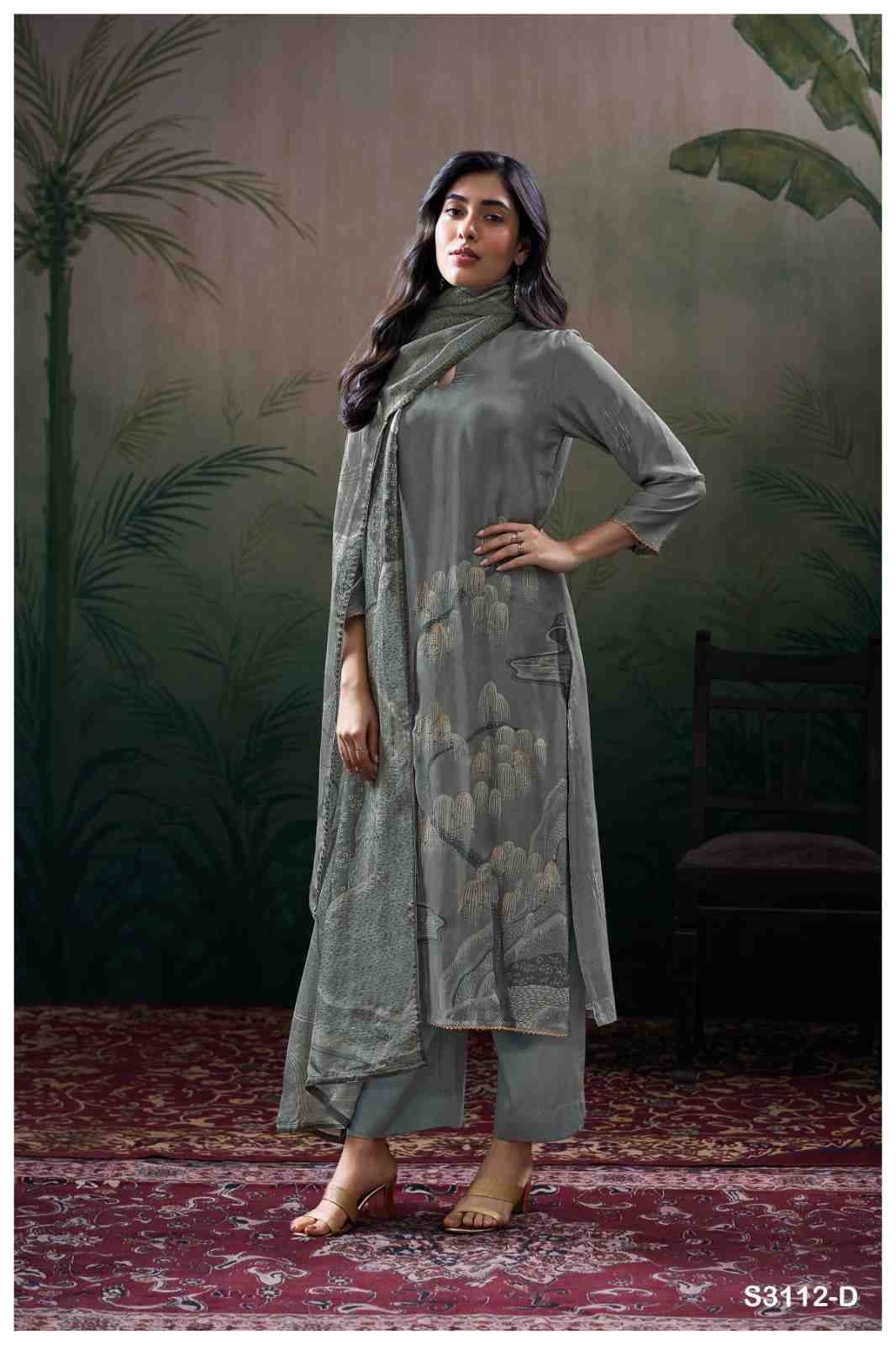 Tansi-3112 By Ganga Fashion 3112-A To 3112-D Series Beautiful Festive Suits Colorful Stylish Fancy Casual Wear & Ethnic Wear Pure Bemberg Silk Dresses At Wholesale Price