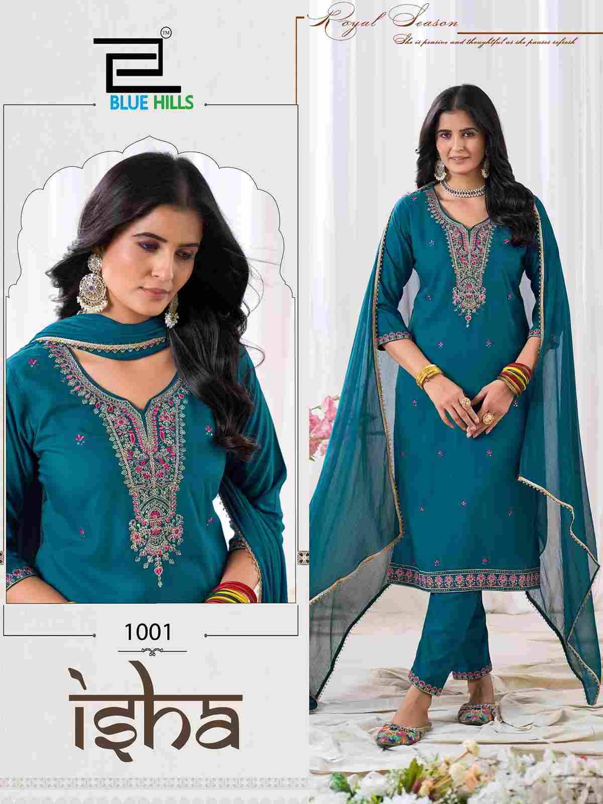 Isha By Blue Hills 1001 To 1006 Series Designer Festive Suits Beautiful Fancy Colorful Stylish Party Wear & Occasional Wear Rayon Dresses At Wholesale Price
