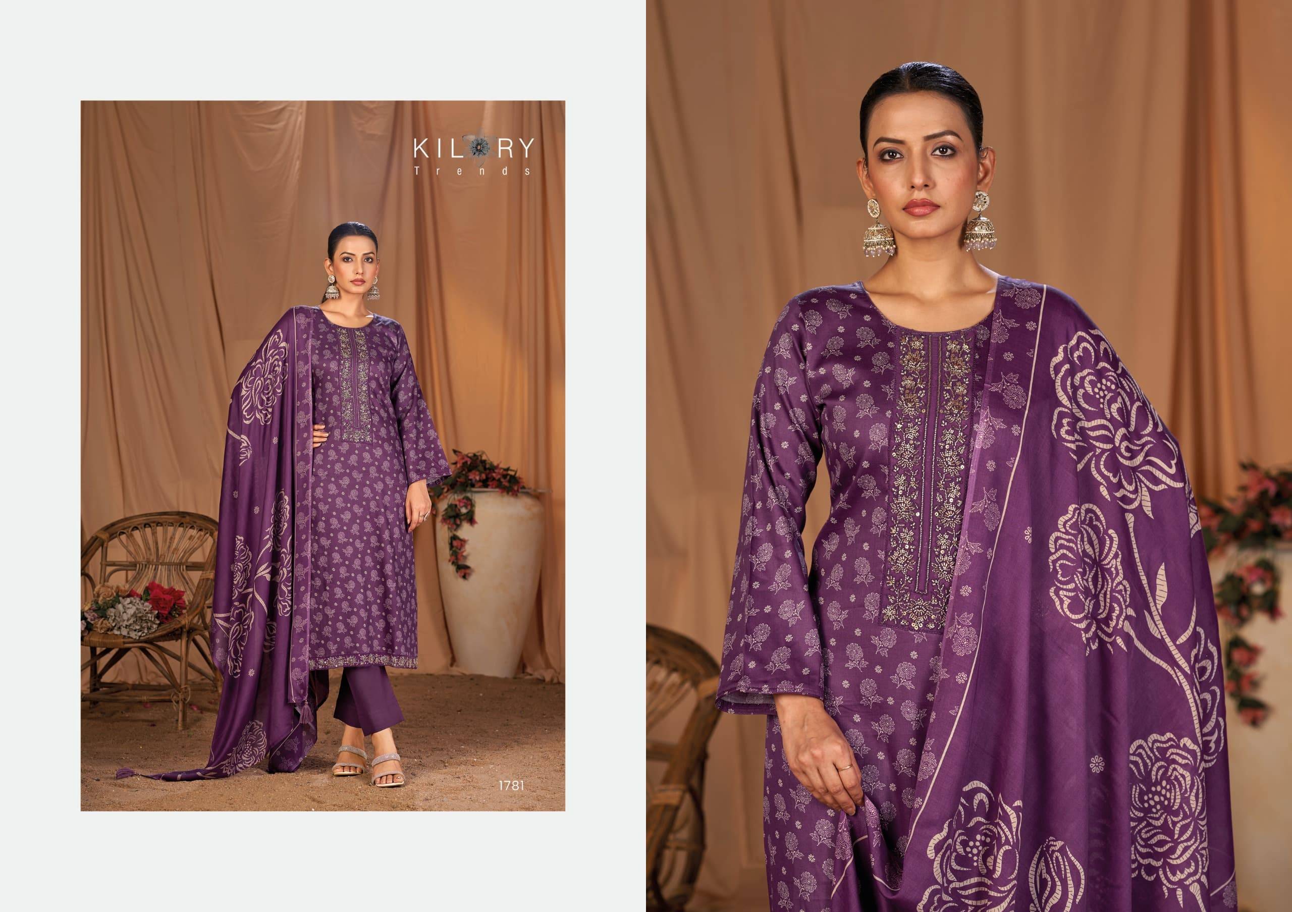 Kyara By Kilory 1781 To 1786 Series Designer Festive Suits Beautiful Fancy Colorful Stylish Party Wear & Occasional Wear Pure Jam Silk Dresses At Wholesale Price