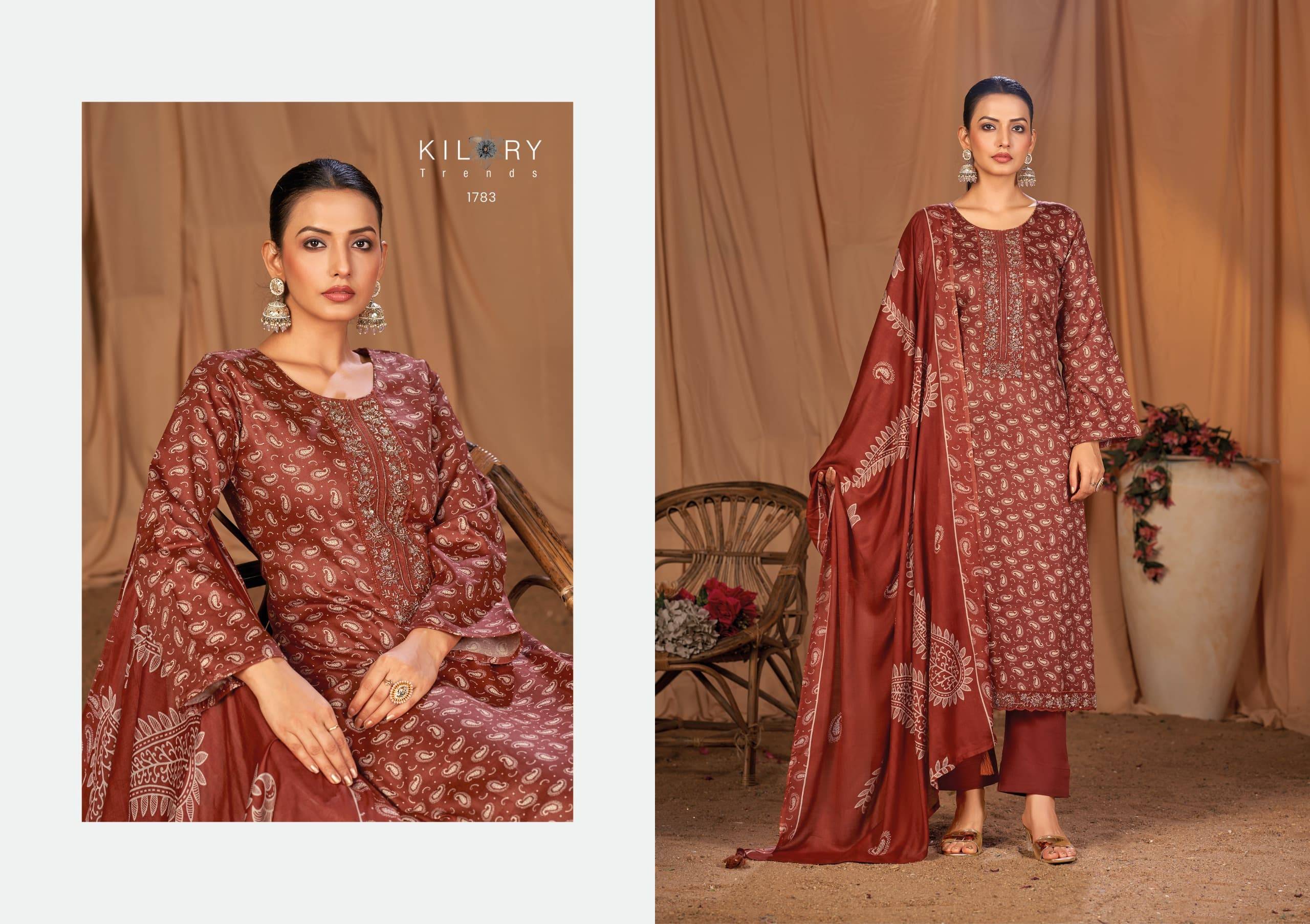 Kyara By Kilory 1781 To 1786 Series Designer Festive Suits Beautiful Fancy Colorful Stylish Party Wear & Occasional Wear Pure Jam Silk Dresses At Wholesale Price