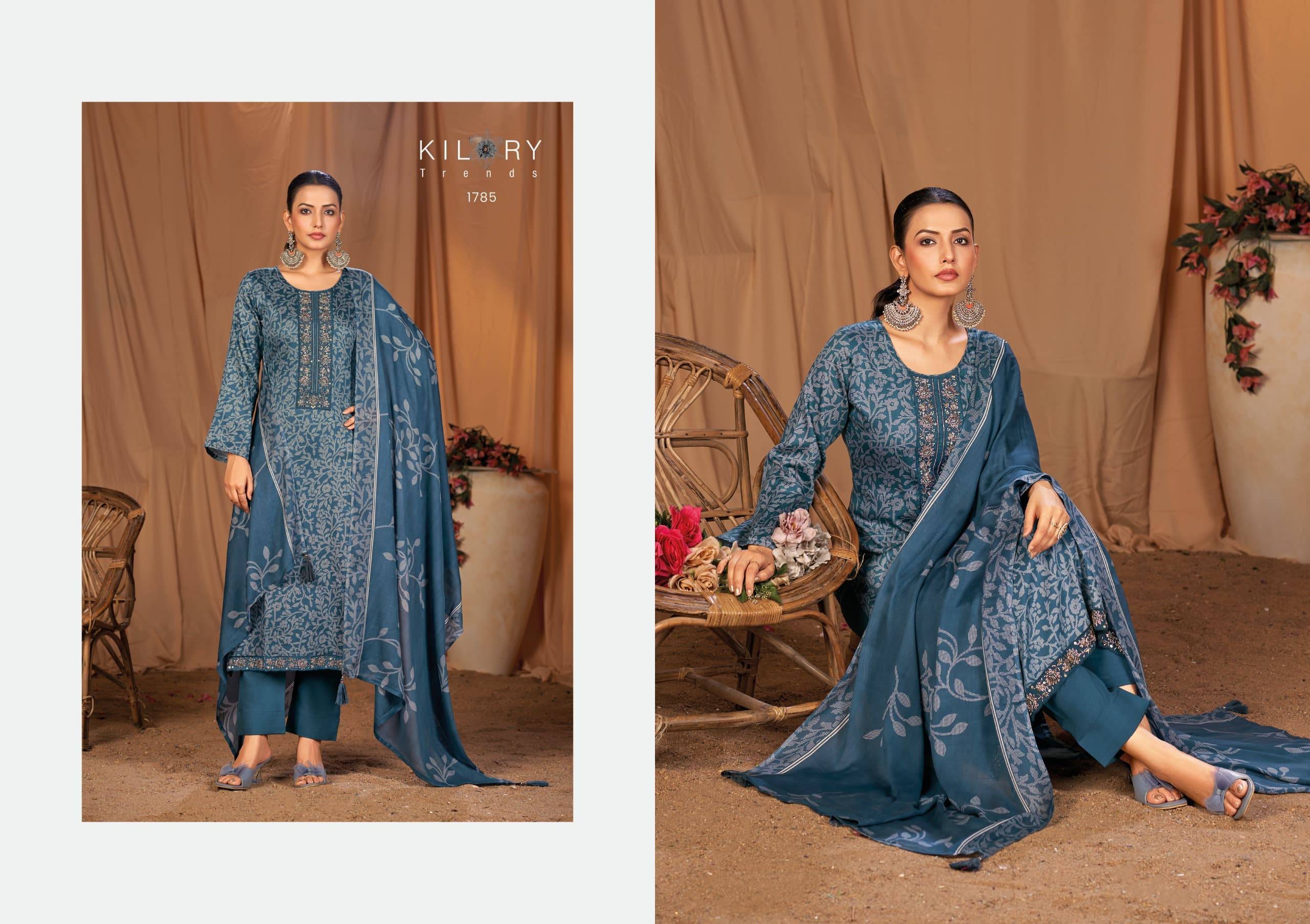 Kyara By Kilory 1781 To 1786 Series Designer Festive Suits Beautiful Fancy Colorful Stylish Party Wear & Occasional Wear Pure Jam Silk Dresses At Wholesale Price