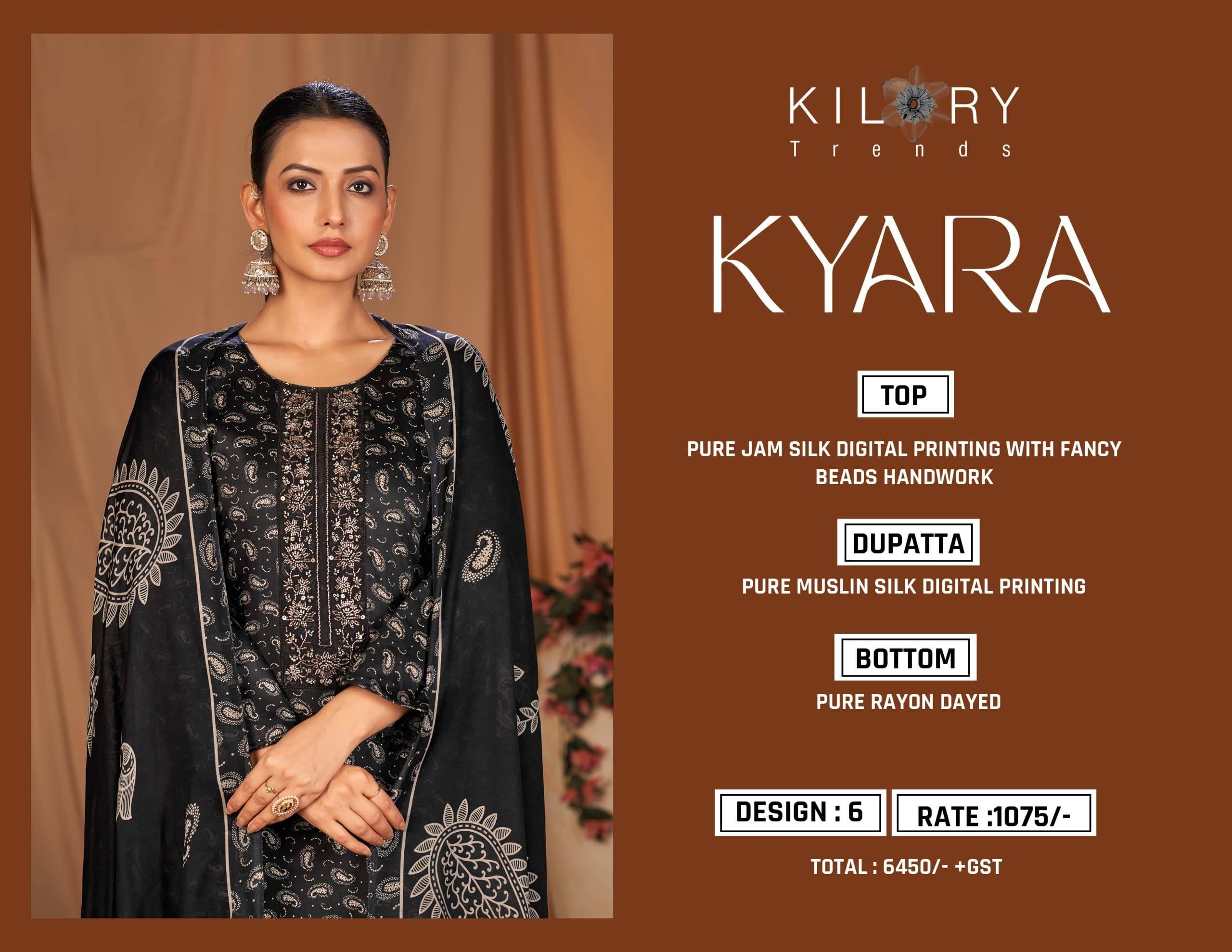 Kyara By Kilory 1781 To 1786 Series Designer Festive Suits Beautiful Fancy Colorful Stylish Party Wear & Occasional Wear Pure Jam Silk Dresses At Wholesale Price