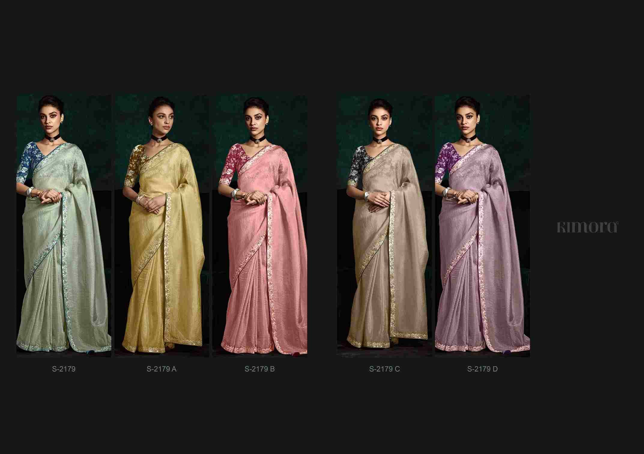 Rangat 2179 By Kimora Fashion 2179 To 2179-D Series Indian Traditional Wear Collection Beautiful Stylish Fancy Colorful Party Wear & Occasional Wear Organza Sarees At Wholesale Price