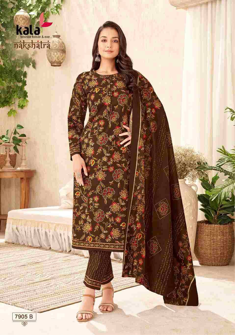 Nakshatra Vol-4 By Kala 7901-B To 7912-B Series Beautiful Festive Suits Colorful Stylish Fancy Casual Wear & Ethnic Wear Pure Cotton Print Dresses At Wholesale Price