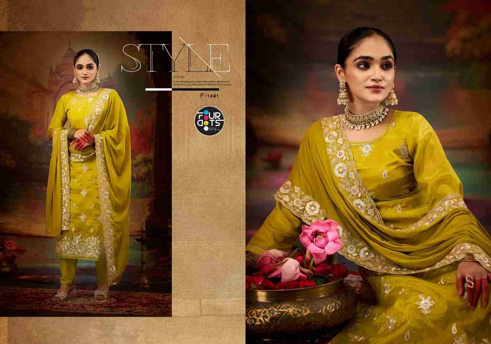 Sajani By Four Dots 3001 To 3004 Series Designer Stylish Fancy Colorful Beautiful Party Wear & Ethnic Wear Collection Organza Dresses At Wholesale Price