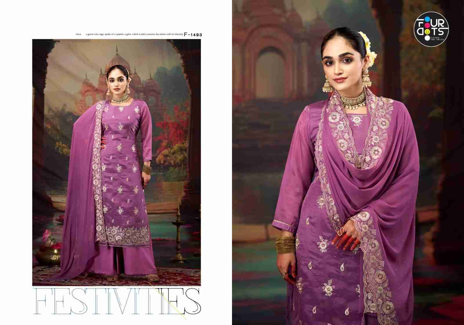 Sajani By Four Dots 3001 To 3004 Series Designer Stylish Fancy Colorful Beautiful Party Wear & Ethnic Wear Collection Organza Dresses At Wholesale Price