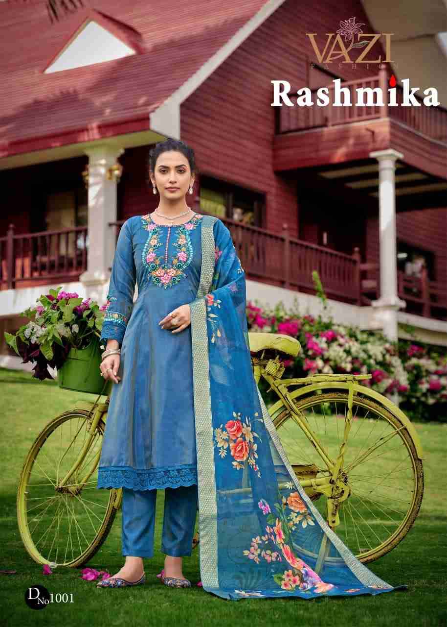 Rashmika By Vazi 1001 To 1004 Series Beautiful Festive Suits Colorful Stylish Fancy Casual Wear & Ethnic Wear Pure Viscose Dresses At Wholesale Price