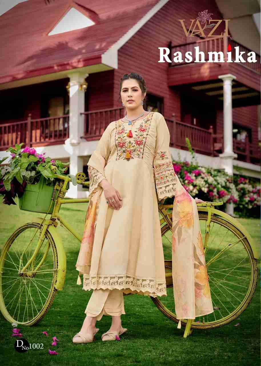 Rashmika By Vazi 1001 To 1004 Series Beautiful Festive Suits Colorful Stylish Fancy Casual Wear & Ethnic Wear Pure Viscose Dresses At Wholesale Price