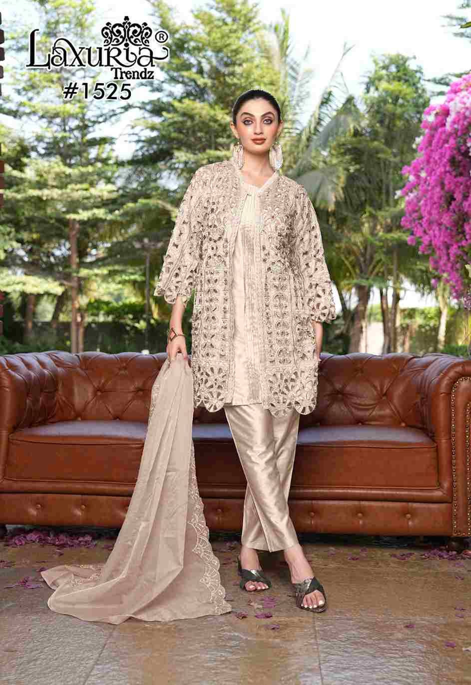 Luxuria Trendz 1525 Colours By Luxuria 1525-A To 1525-C Series Beautiful Pakistani Suits Colorful Stylish Fancy Casual Wear & Ethnic Wear Vichitra Dresses At Wholesale Price
