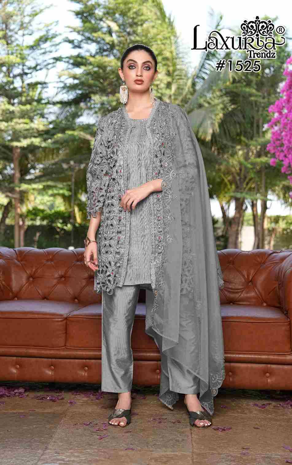 Luxuria Trendz 1525 Colours By Luxuria 1525-A To 1525-C Series Beautiful Pakistani Suits Colorful Stylish Fancy Casual Wear & Ethnic Wear Vichitra Dresses At Wholesale Price