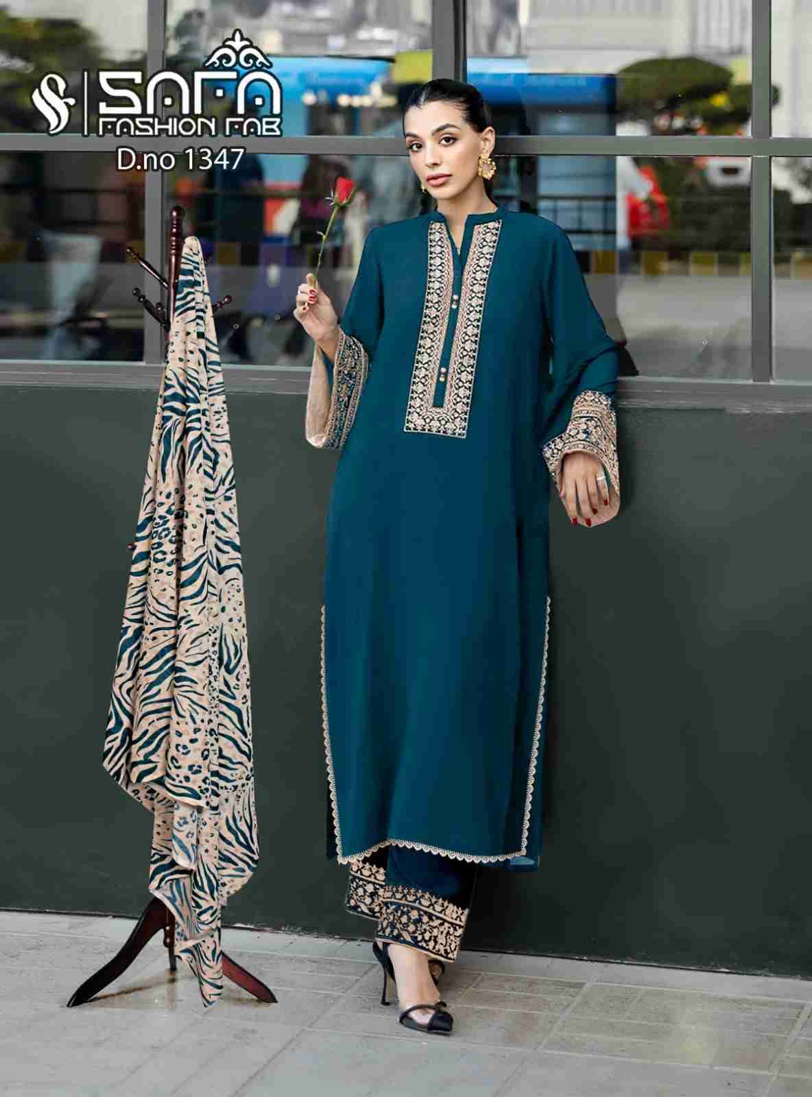Safa 1347 Colours By Safa Fashion 1347-A To 1347-D Series Designer Stylish Fancy Colorful Beautiful Party Wear & Ethnic Wear Collection Heavy Georgette Dresses At Wholesale Price