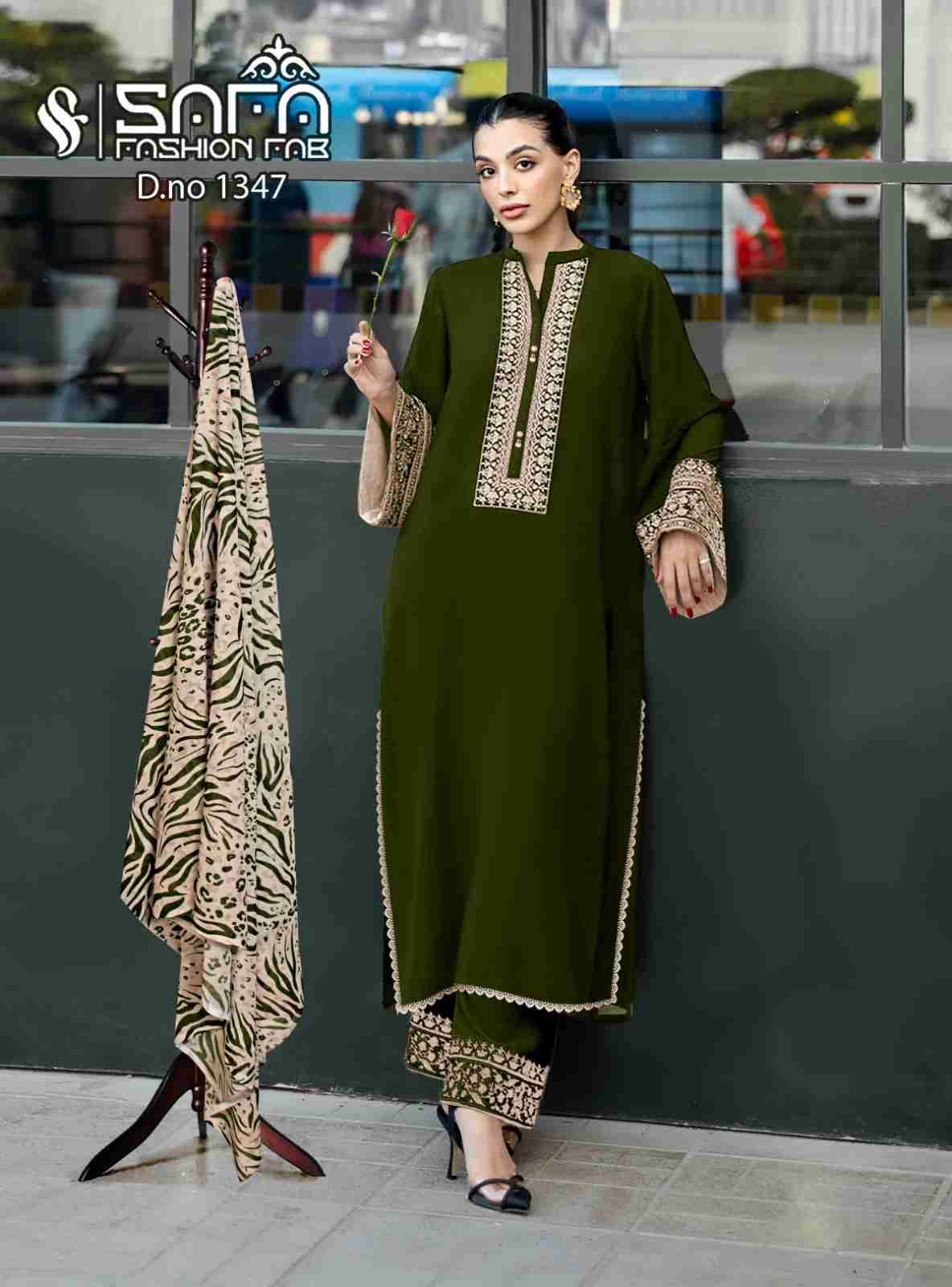 Safa 1347 Colours By Safa Fashion 1347-A To 1347-D Series Designer Stylish Fancy Colorful Beautiful Party Wear & Ethnic Wear Collection Heavy Georgette Dresses At Wholesale Price