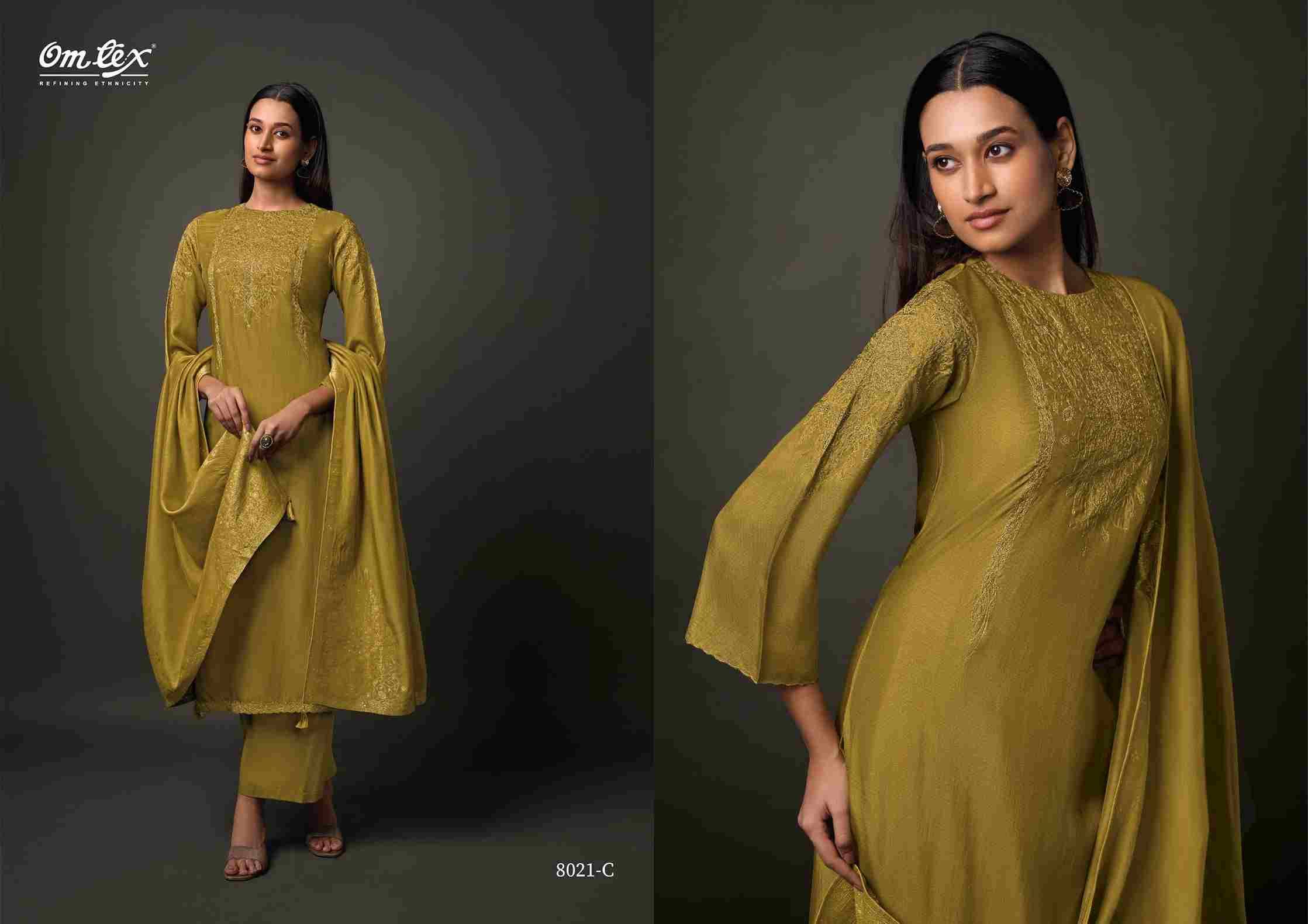 Yoshita By Om Tex 8021-A To 8021-C Series Beautiful Festive Suits Colorful Stylish Fancy Casual Wear & Ethnic Wear Silk Print With Work Dresses At Wholesale Price
