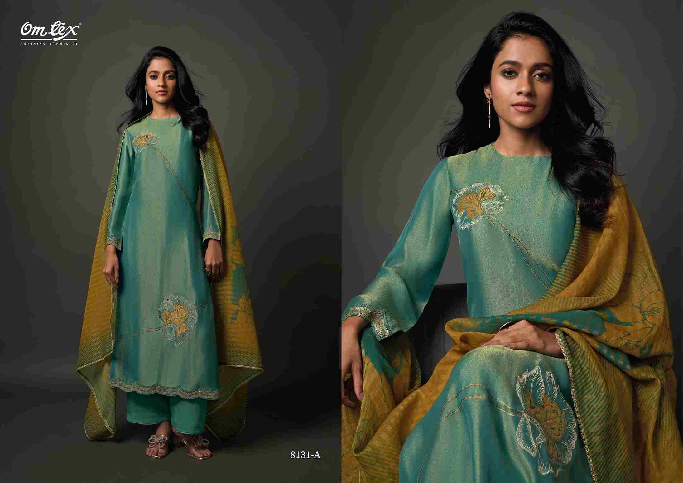 Sarina By Om Tex 8131-A To 8131-B Series Beautiful Festive Suits Colorful Stylish Fancy Casual Wear & Ethnic Wear Silk Print With Work Dresses At Wholesale Price