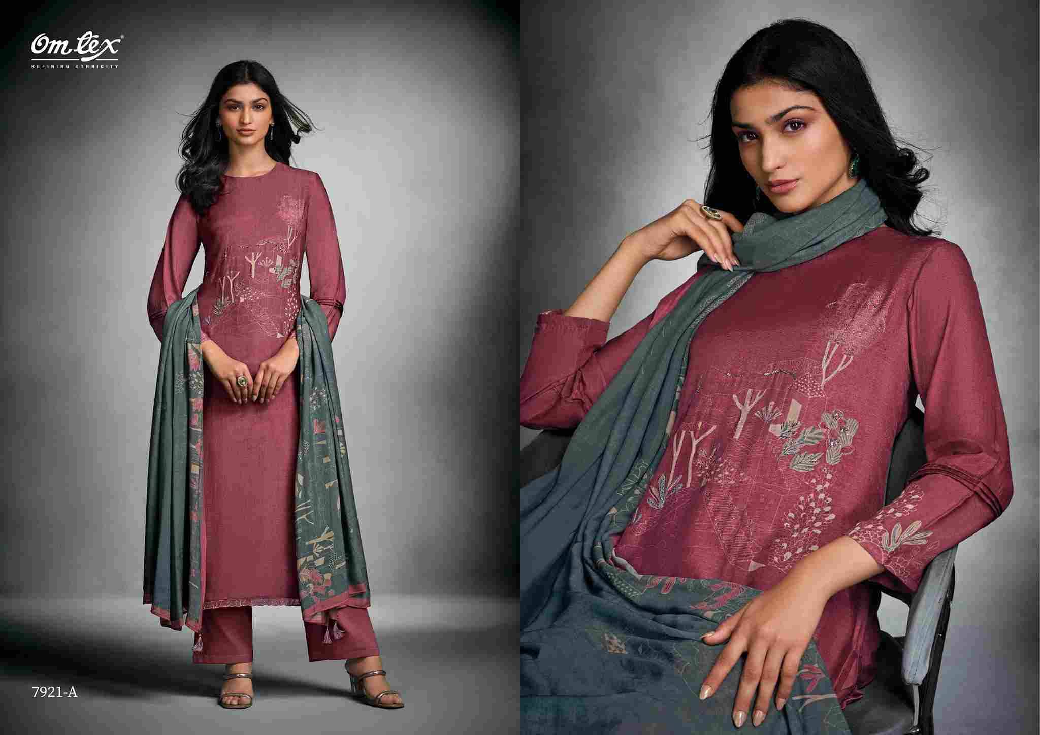 Navastra By Om Tex 7921-A To 7921-D Series Beautiful Festive Suits Colorful Stylish Fancy Casual Wear & Ethnic Wear Silk Print With Work Dresses At Wholesale Price
