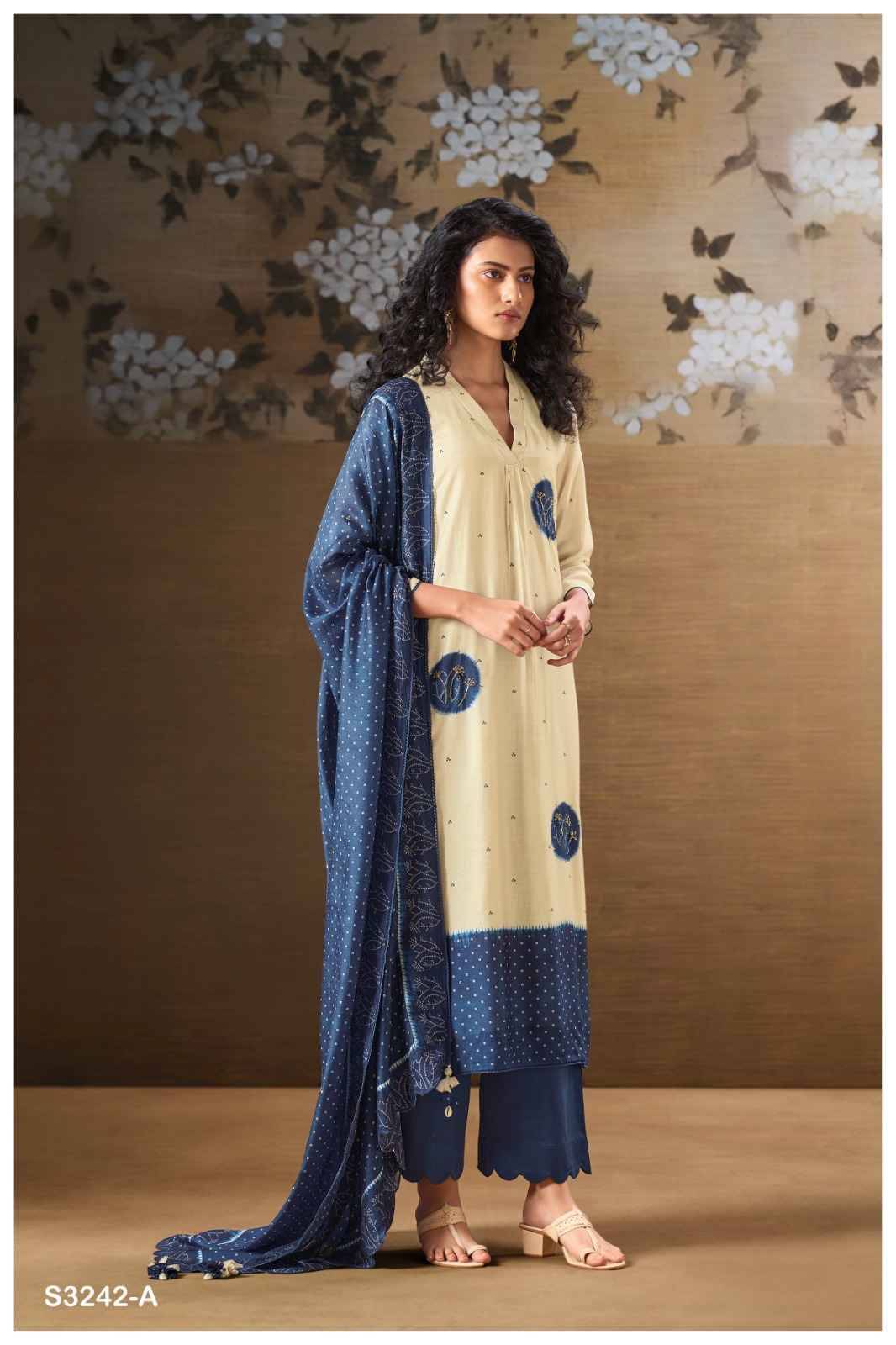 Harina-3242 By Ganga Fashion 3242-A To 3242-D Series Beautiful Festive Suits Colorful Stylish Fancy Casual Wear & Ethnic Wear Pure Bemberg Silk Dresses At Wholesale Price