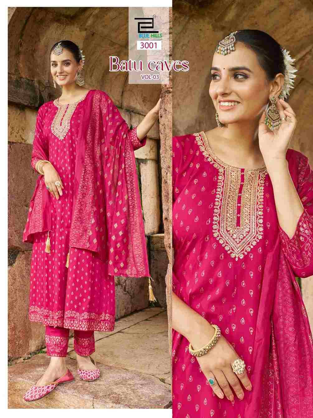 Batu Caves Vol-2 By Blue Hills 3001 To 3006 Series Beautiful Festive Suits Stylish Fancy Colorful Casual Wear & Ethnic Wear Rayon Dresses At Wholesale Price