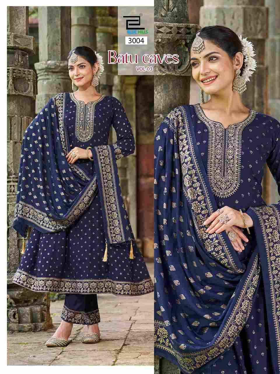 Batu Caves Vol-2 By Blue Hills 3001 To 3006 Series Beautiful Festive Suits Stylish Fancy Colorful Casual Wear & Ethnic Wear Rayon Dresses At Wholesale Price