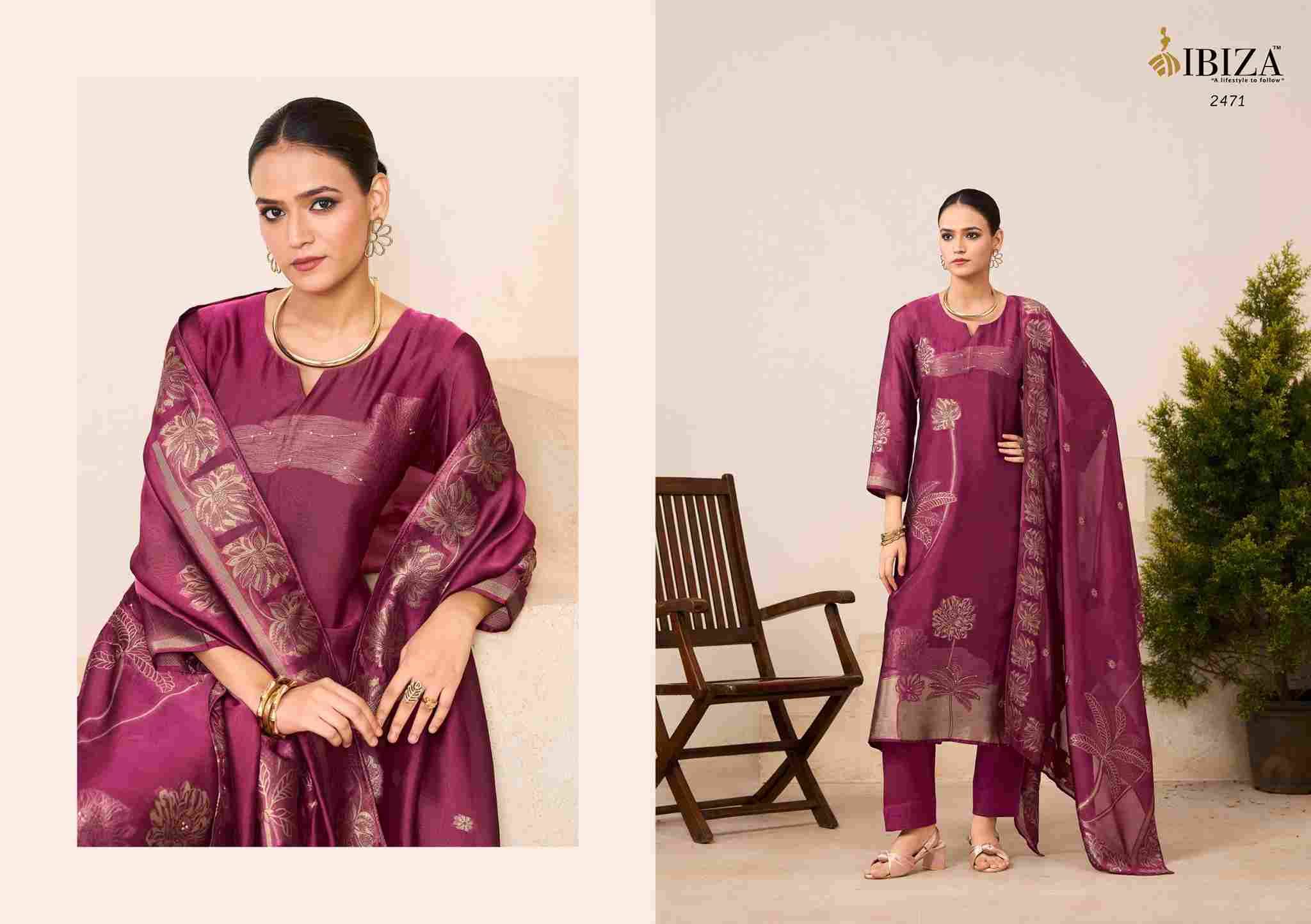 Aroha By Ibiza 2471 To 2474 Series Designer Festive Suits Beautiful Fancy Stylish Colorful Party Wear & Occasional Wear Pure Silk Jacquard Dresses At Wholesale Price