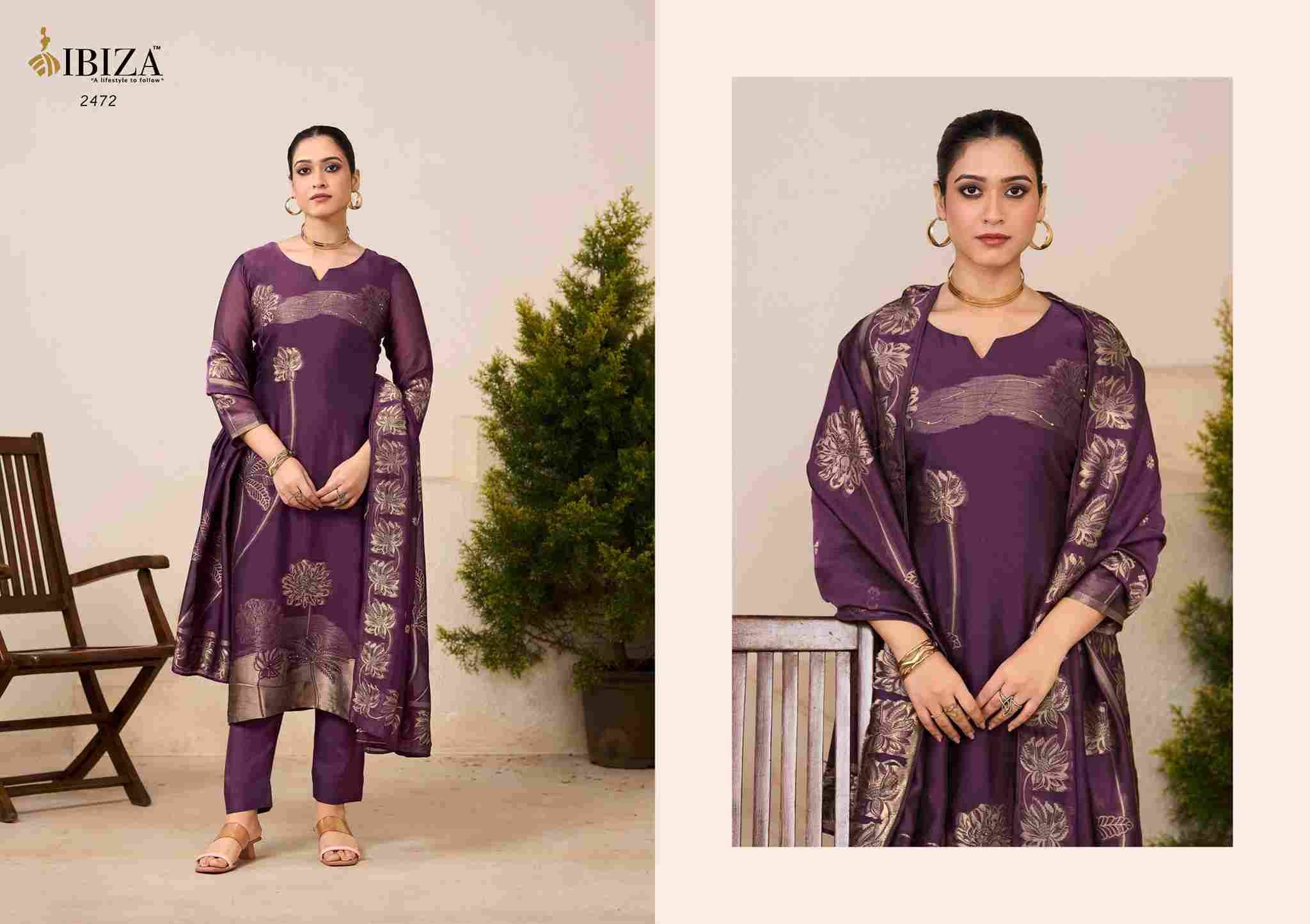 Aroha By Ibiza 2471 To 2474 Series Designer Festive Suits Beautiful Fancy Stylish Colorful Party Wear & Occasional Wear Pure Silk Jacquard Dresses At Wholesale Price