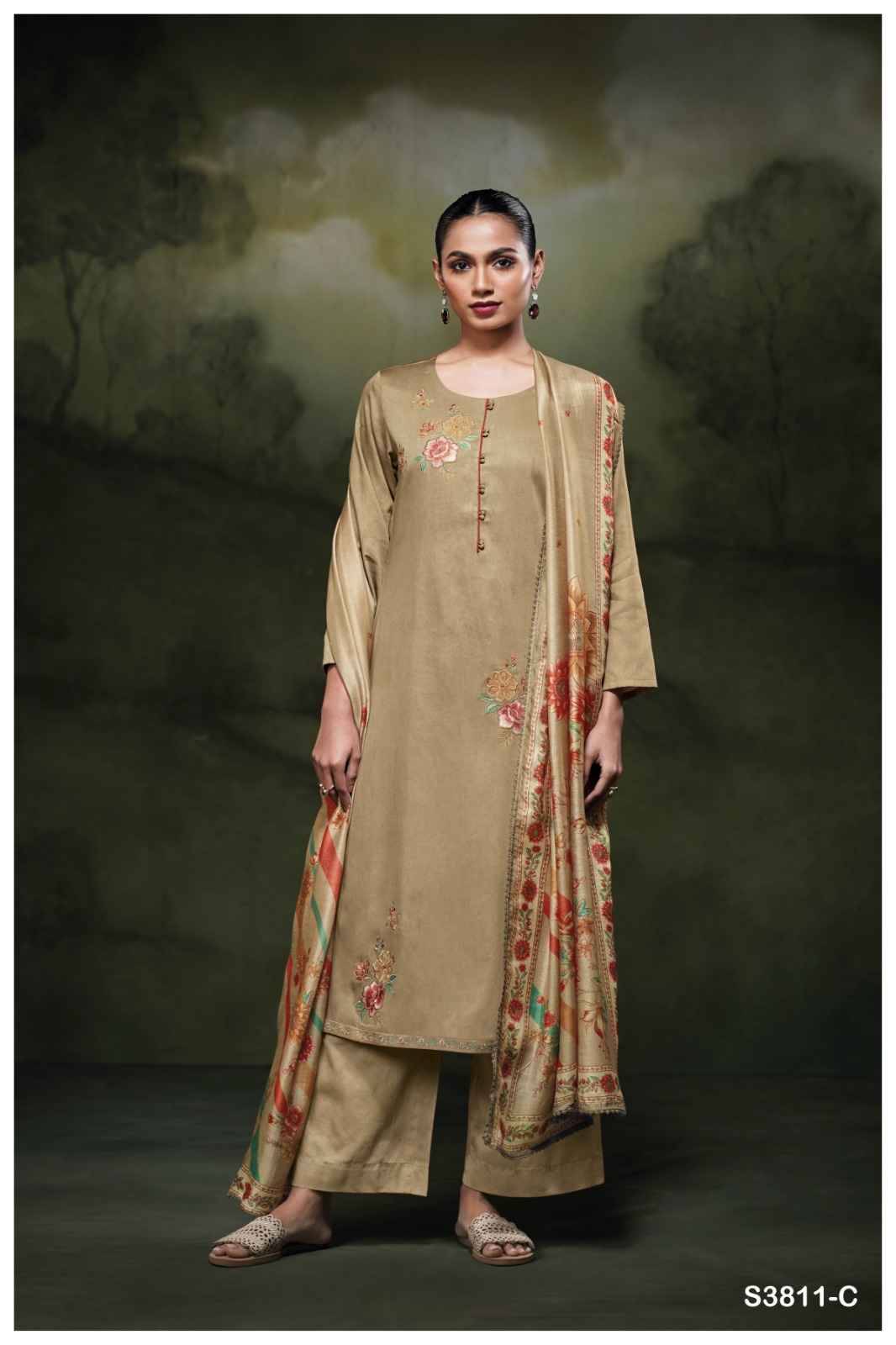 Yennoha-3811 By Ganga Fashion 3811-A To 3811-D Series Beautiful Festive Suits Colorful Stylish Fancy Casual Wear & Ethnic Wear Pure Cotton Satin Dresses At Wholesale Price