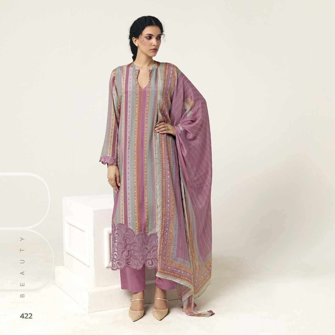 Zulfen By Sohni 421 To 424 Series Beautiful Suits Colorful Stylish Fancy Casual Wear & Ethnic Wear Pure Muslin Dresses At Wholesale Price