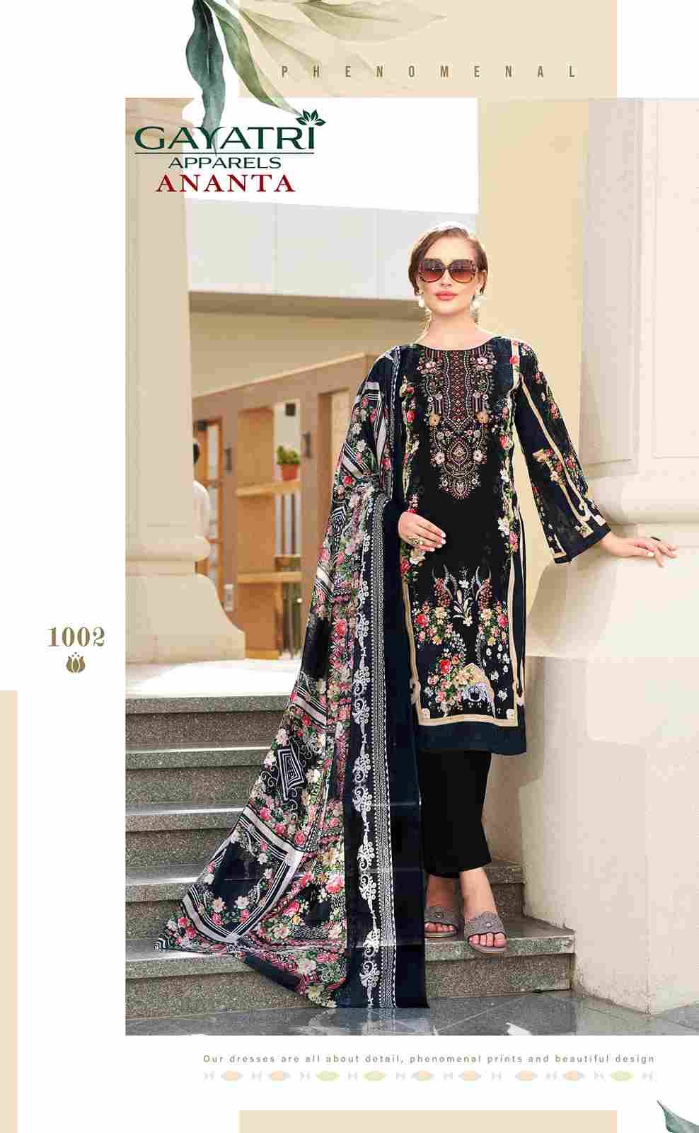 Ananta Vol-1 By Gayatri 1001 To 1008 Series Designer Stylish Fancy Colorful Beautiful Party Wear & Ethnic Wear Collection Cambric Cotton Dresses At Wholesale Price