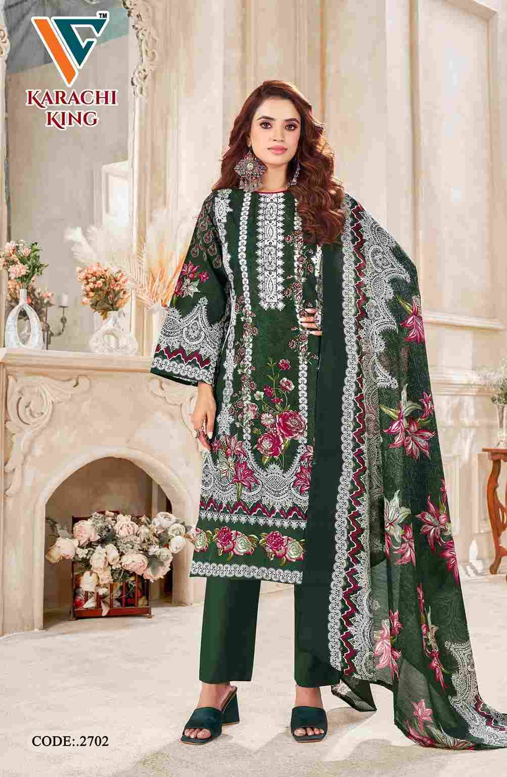 Karachi King Vol-27 By Vandana Creation 2701 To 2708 Series Beautiful Festive Suits Stylish Fancy Colorful Casual Wear & Ethnic Wear Cotton Print Dresses At Wholesale Price