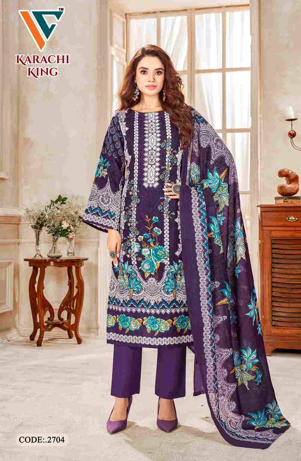 Karachi King Vol-27 By Vandana Creation 2701 To 2708 Series Beautiful Festive Suits Stylish Fancy Colorful Casual Wear & Ethnic Wear Cotton Print Dresses At Wholesale Price