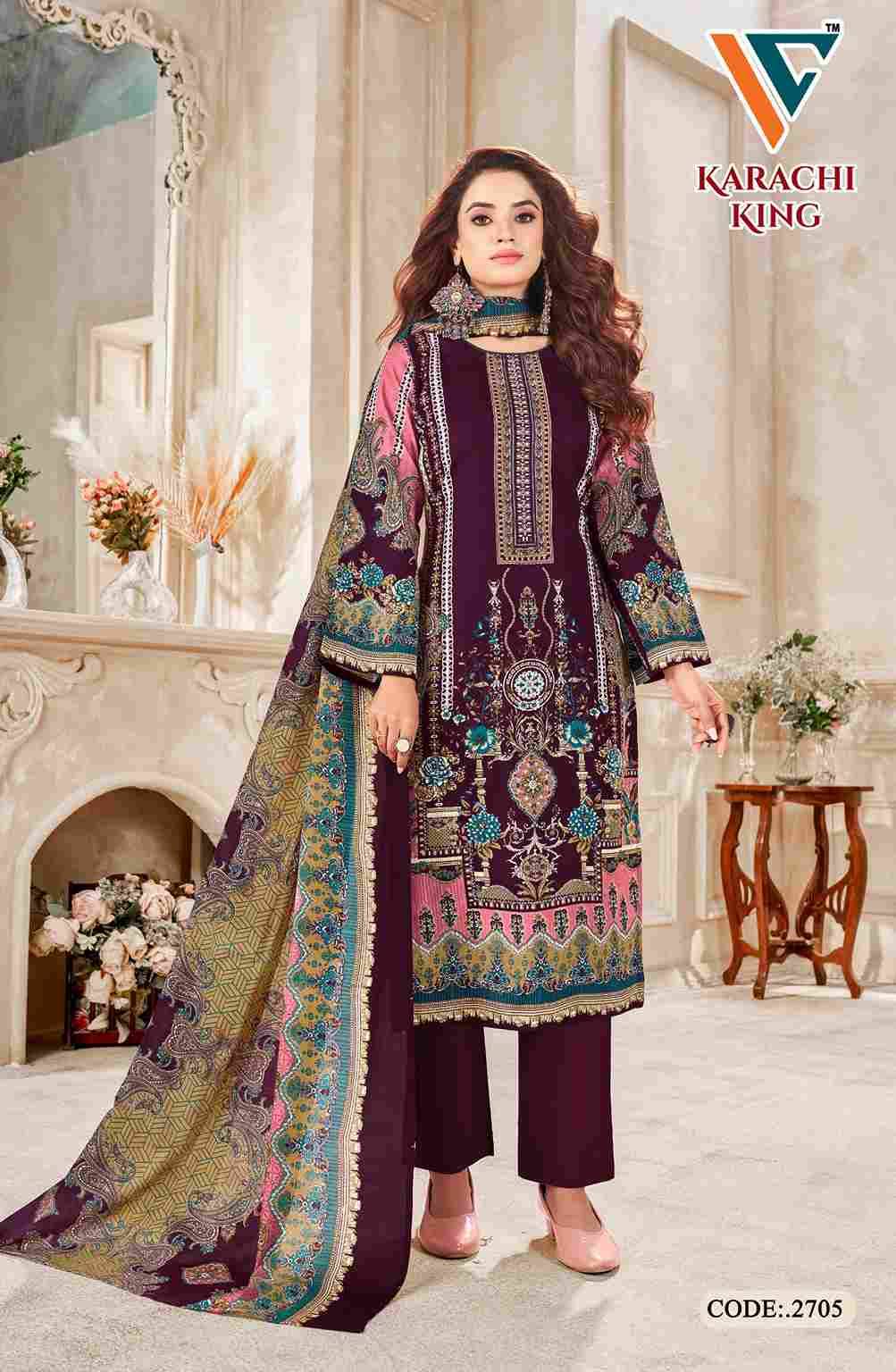 Karachi King Vol-27 By Vandana Creation 2701 To 2708 Series Beautiful Festive Suits Stylish Fancy Colorful Casual Wear & Ethnic Wear Cotton Print Dresses At Wholesale Price