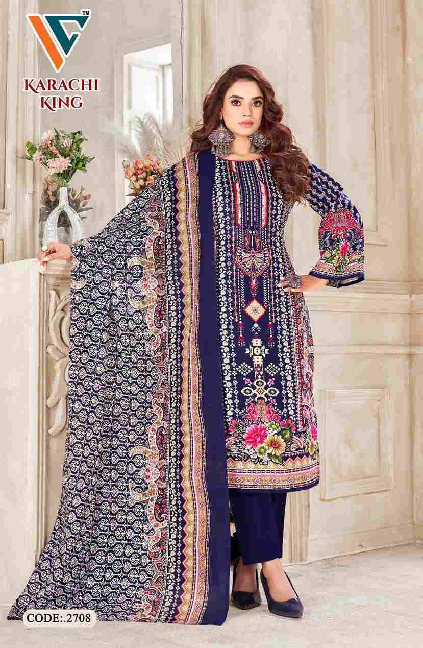 Karachi King Vol-27 By Vandana Creation 2701 To 2708 Series Beautiful Festive Suits Stylish Fancy Colorful Casual Wear & Ethnic Wear Cotton Print Dresses At Wholesale Price
