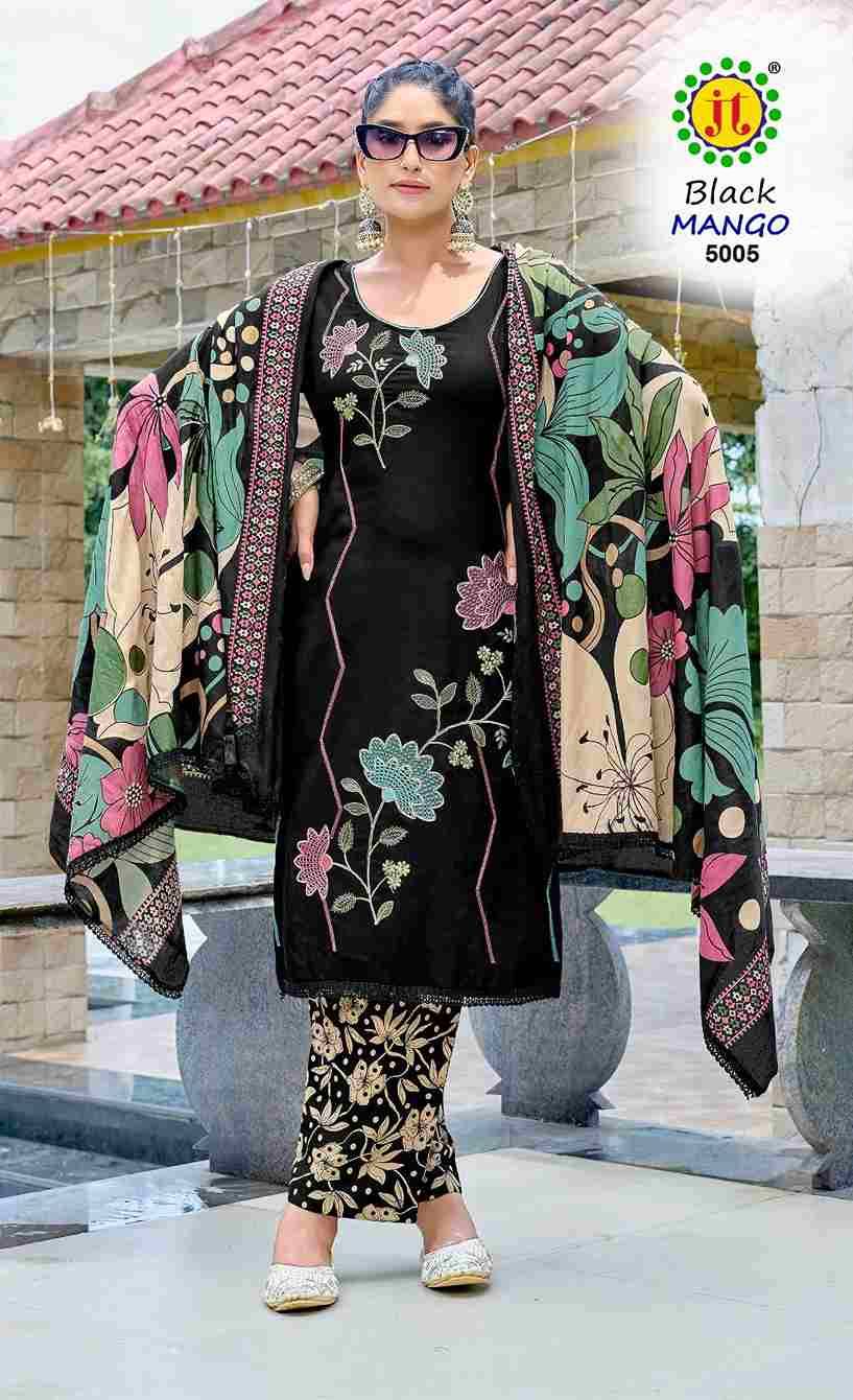 Black Mango Vol-5 By JT 5001 To 5005 Series Beautiful Festive Suits Colorful Stylish Fancy Casual Wear & Ethnic Wear Rayon Dresses At Wholesale Price