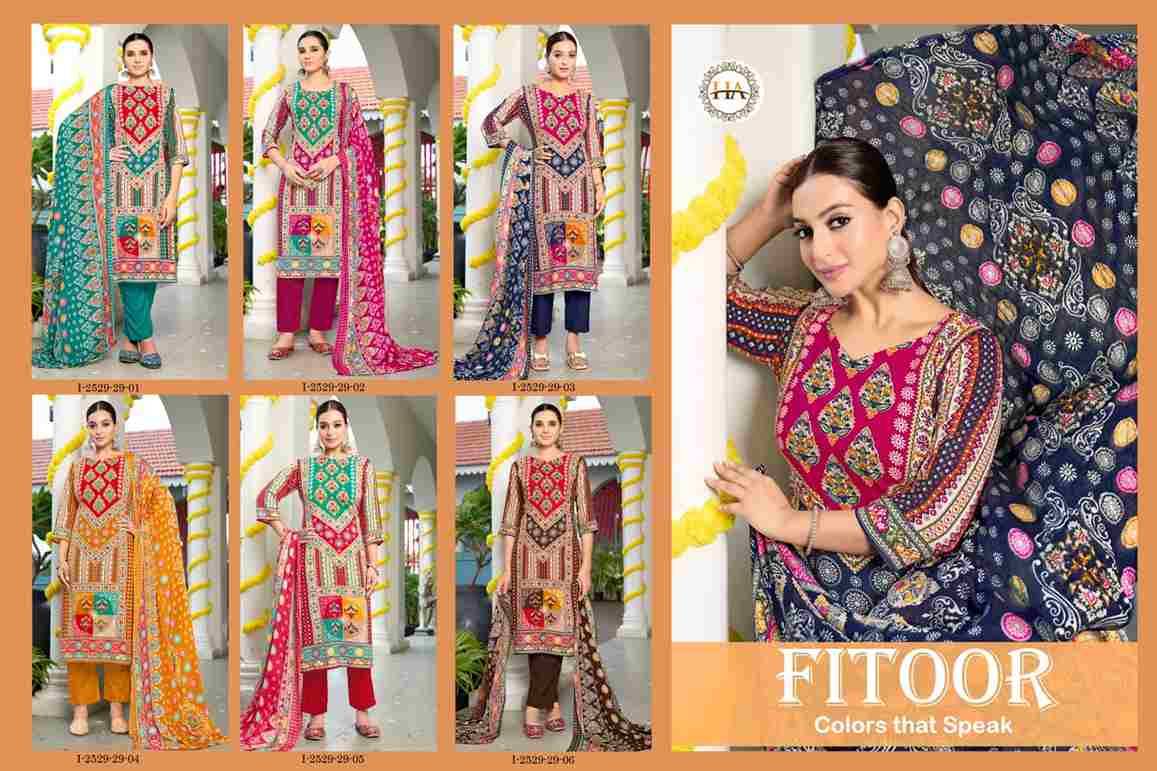 Fitoor By Harshit Fashion Hub 2529-29-01 To 2529-29-06 Series Beautiful Festive Suits Stylish Fancy Colorful Casual Wear & Ethnic Wear Pure Viscose Rayon Dresses At Wholesale Price