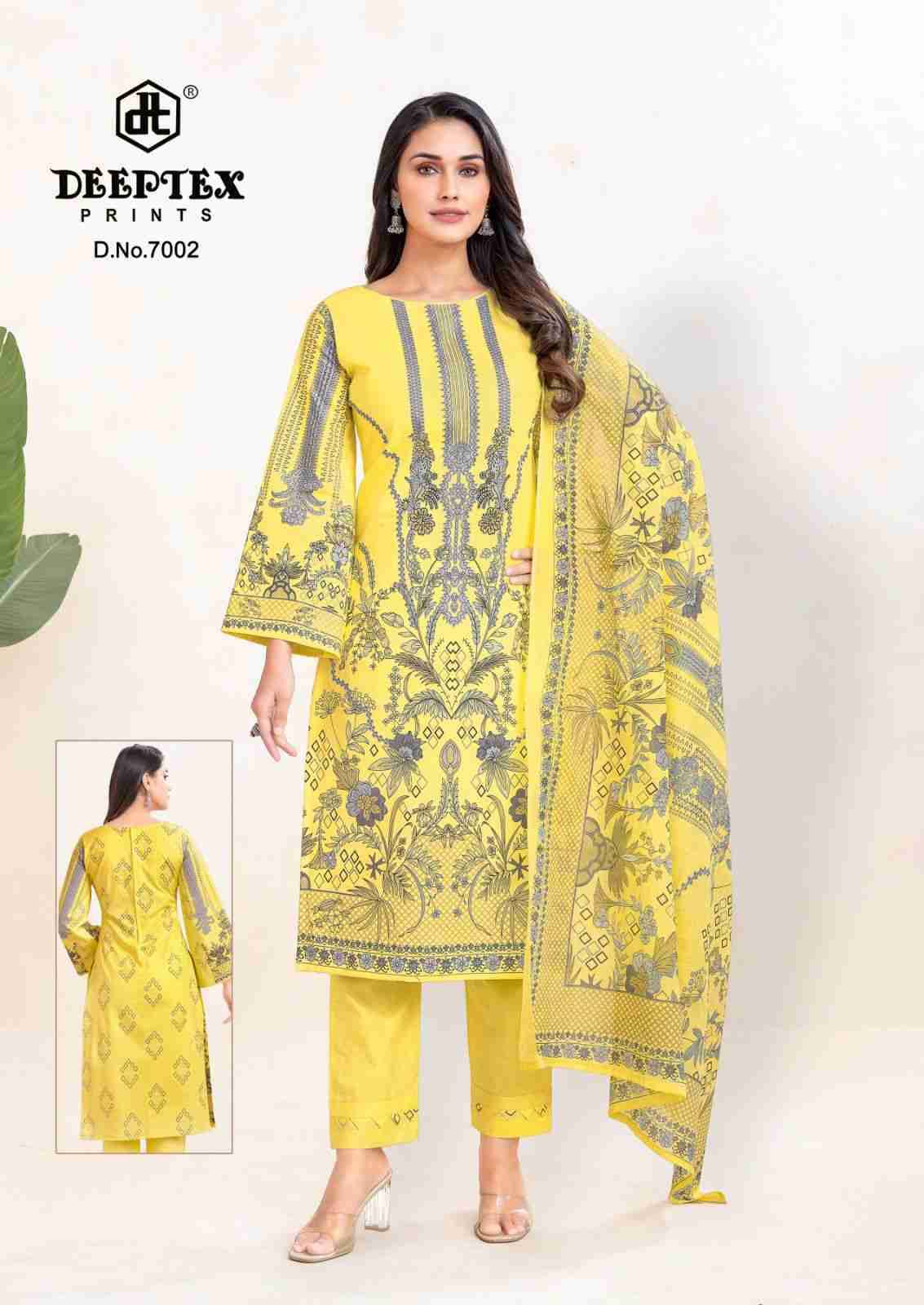 Roohi Zara Vol-7 By Deeptex Prints 7001 To 7008 Series Beautiful Stylish Festive Suits Fancy Colorful Casual Wear & Ethnic Wear & Ready To Wear Heavy Lawn Print Dresses At Wholesale Price