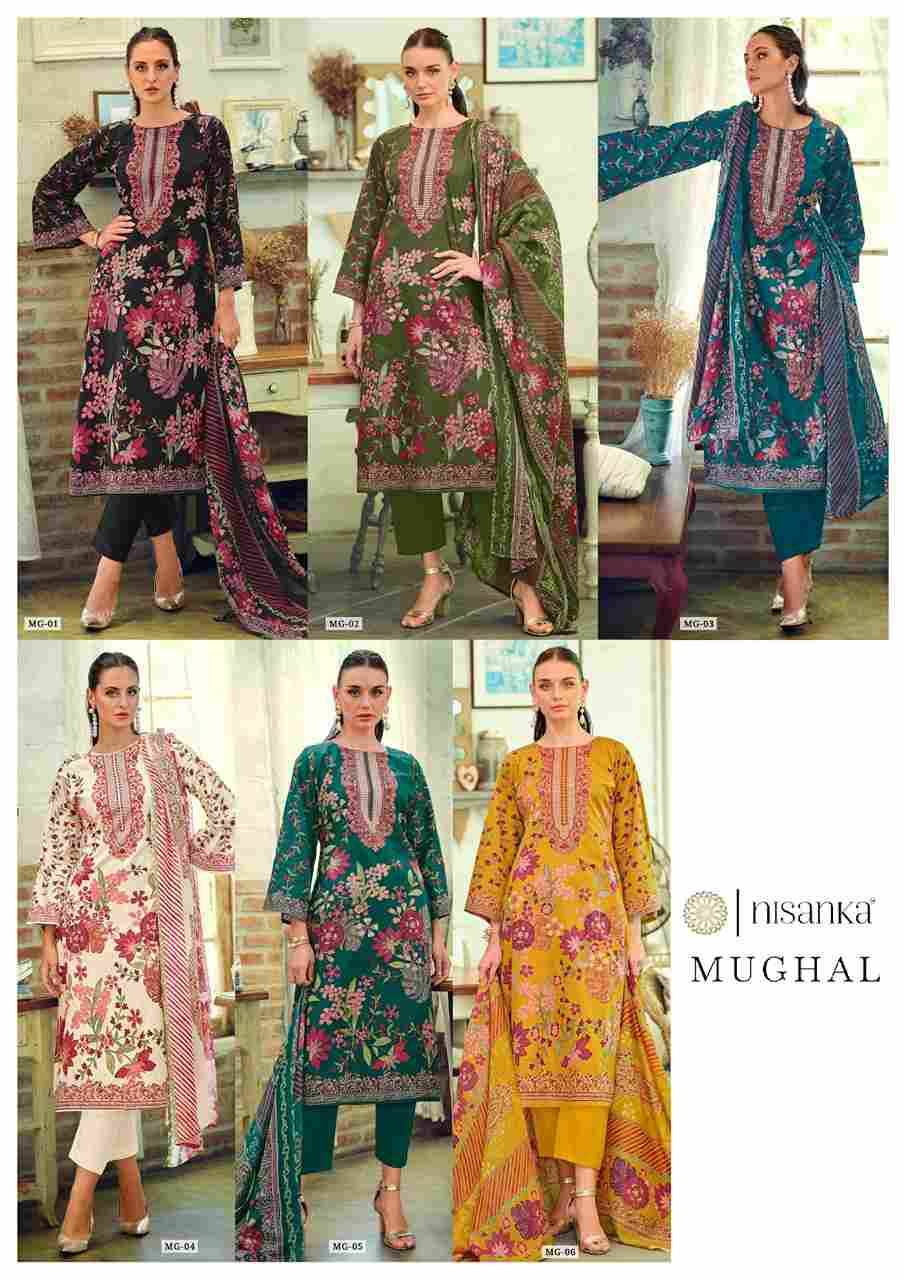 Mughal By Nisanka 01 To 06 Series Wholesale Designer Festive Suits Collection Beautiful Stylish Fancy Colorful Party Wear & Occasional Wear Pure Lawn Cotton Print Dresses At Wholesale Price