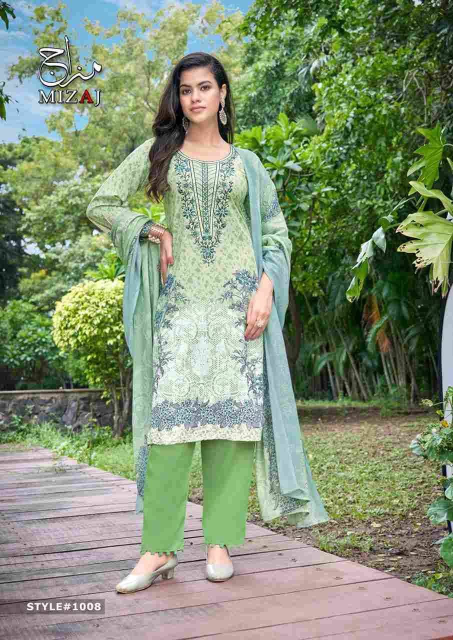 M.Prints Vol-1 By Mizaj 1001 To 1008 Series Beautiful Suits Colorful Stylish Fancy Casual Wear & Ethnic Wear Premium Cotton Print Dresses At Wholesale Price