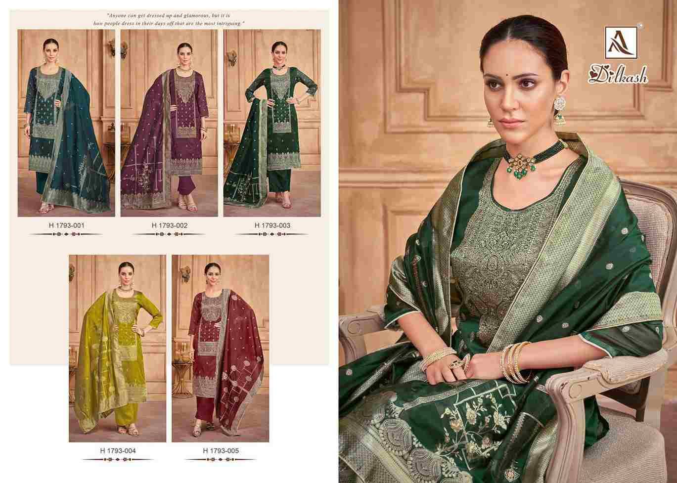 Dilkash By Alok Suit 1793-001 To 1793-006 Series Beautiful Festive Suits Colorful Stylish Fancy Casual Wear & Ethnic Wear Jacquard Dresses At Wholesale Price