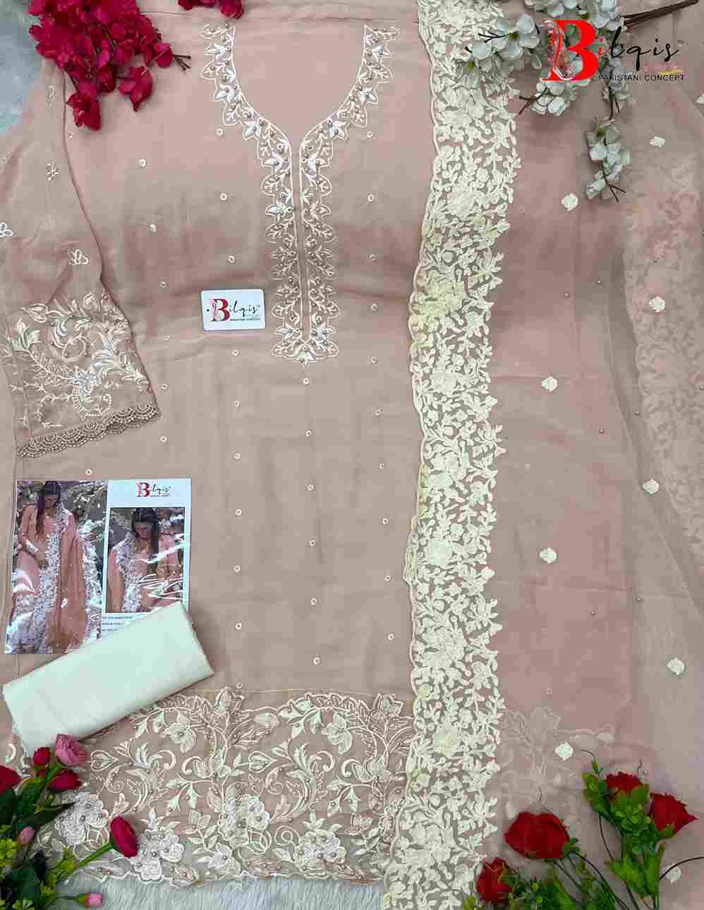 Bilqis 203 Colours By Bilqis 203-A To 203-D Series Beautiful Pakistani Suits Stylish Fancy Colorful Party Wear & Occasional Wear Faux Georgette Embroidery Dresses At Wholesale Price